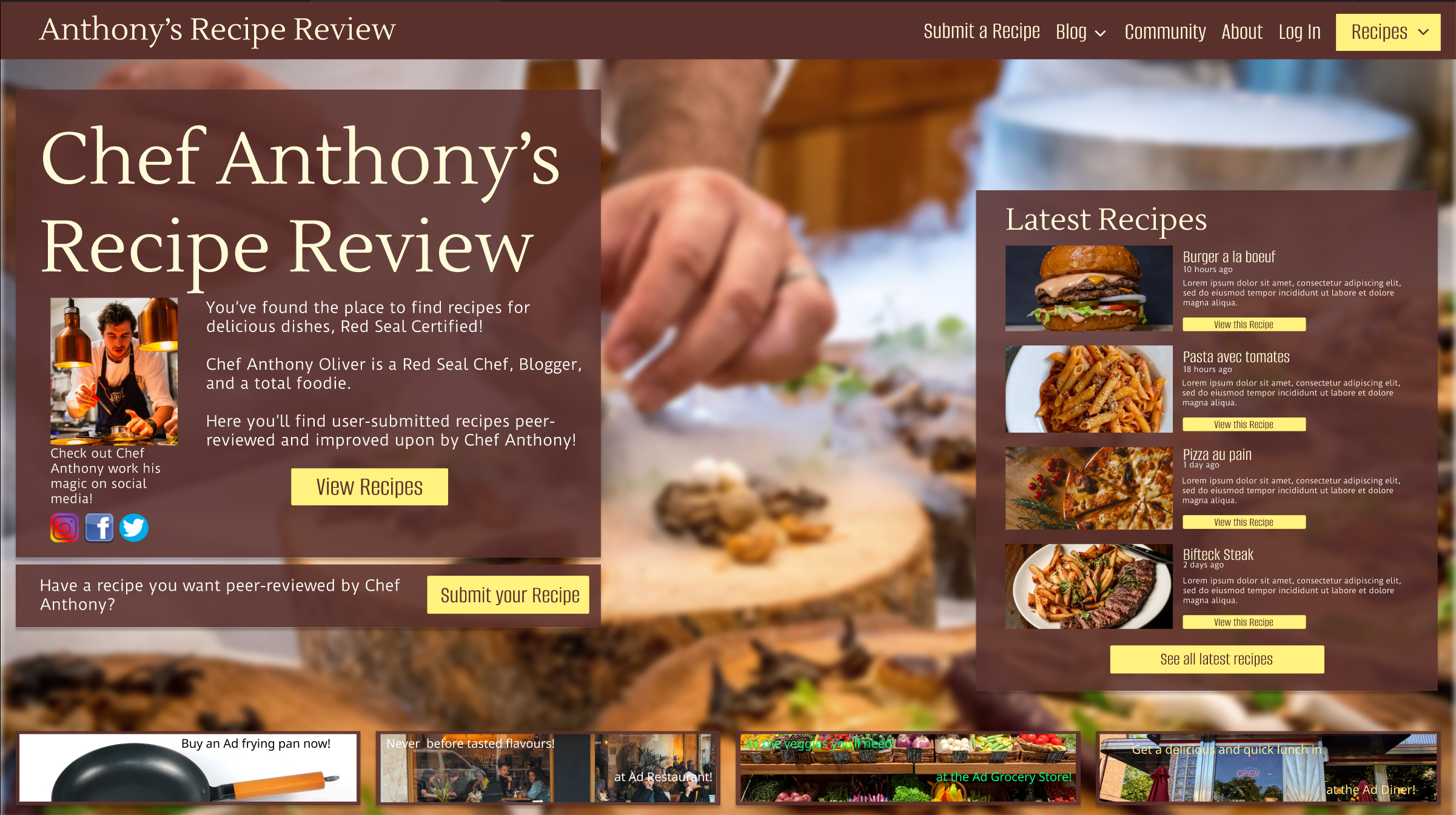 Chef Anthony’s Recipe Review